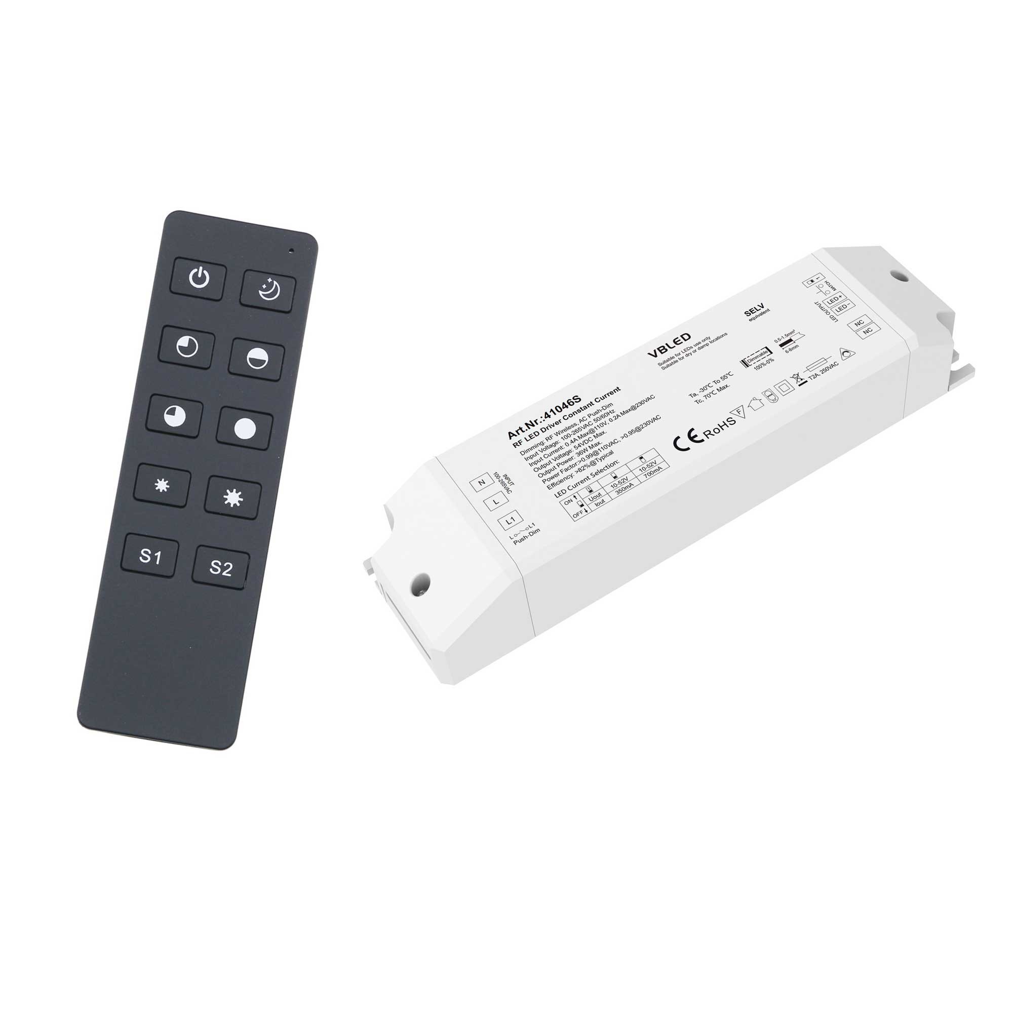 "Inatus" RF LED transformador de corriente constante incl. mando a distancia RF 2.4G "Inatus" RF LED transformador de corriente constante incl. mando a distancia RF 2.4G