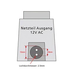 Außen Steckernetzteil 12V AC 12W IP67 Außen Steckernetzteil 12V AC 12W IP67