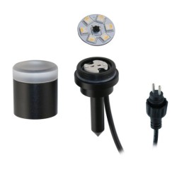 3er Set RGB+W LED Gartenleuchte 1W 12V AC IP65