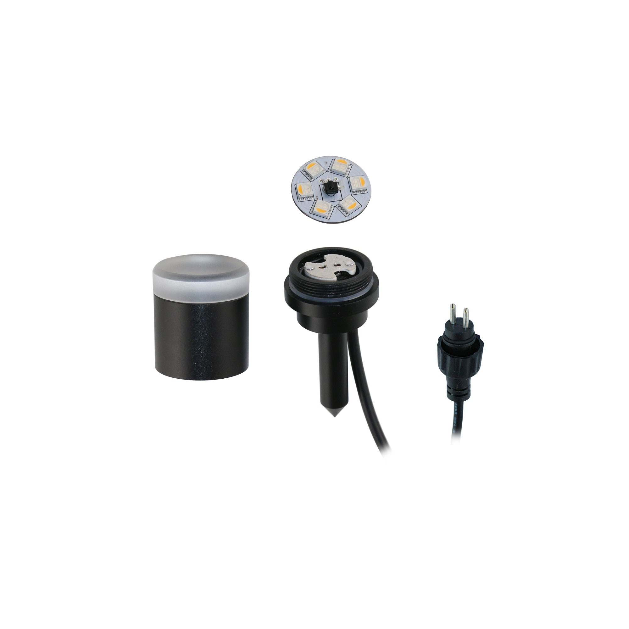 Set van 3 RGB+W LED Tuinlicht 1W 12V AC IP65 Set van 3 RGB+W LED Tuinlicht 1W 12V AC IP65