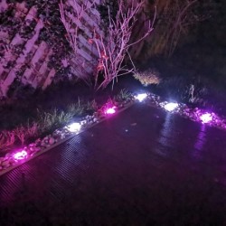 Set di 3 luci da giardino RGB+W LED 1W 12V AC IP65 Set di 3 luci da giardino RGB+W LED 1W 12V AC IP65
