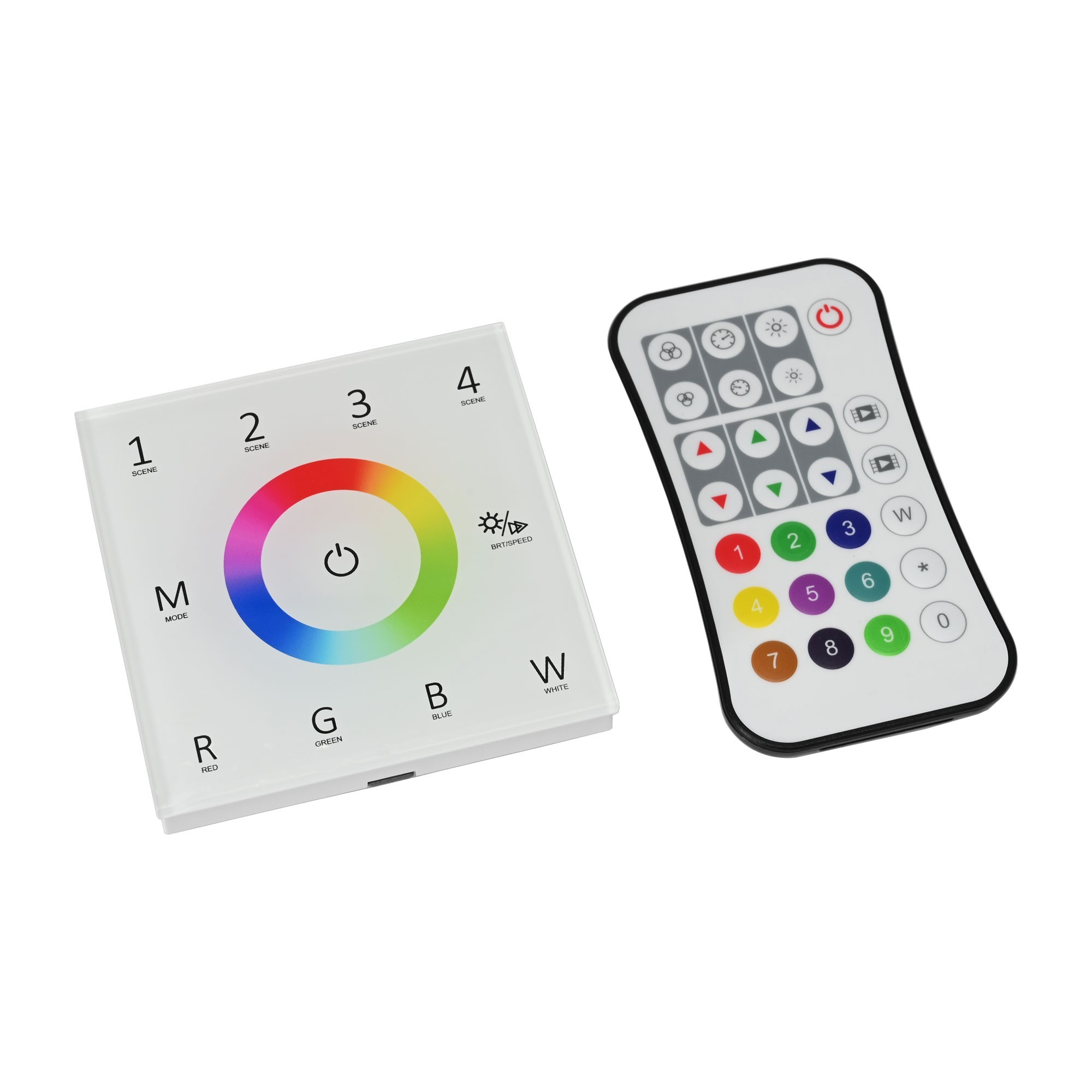 "iNatus" RGBW Wall Touch Panel LED Controller Kit met afstandsbediening "iNatus" RGBW Wall Touch Panel LED Controller Kit met afstandsbediening