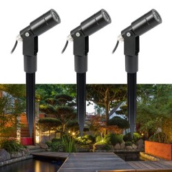 Set van 3W Tuinlicht Tuinspot Zwart 3000K 12V Warm Wit Set van 3W Tuinlicht Tuinspot Zwart 3000K 12V Warm Wit