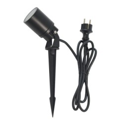 Garden spotlight with ground spike round black for GU10 bulb Garden spotlight with ground spike round black for GU10 bulb