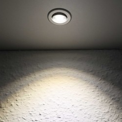 Set of 3W LED mini recessed spotlight - "OCULOS" Minispot 3000K with power supply Silver Set of 3W LED mini recessed spotlight - "OCULOS" Minispot 3000K with power supply Silver