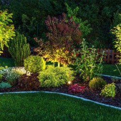 Set of 3 6W Garden Light Garden Spotlight Silver 3000K 12V Warm White with Ground Spike and Transformer Set of 3 6W Garden Light Garden Spotlight Silver 3000K 12V Warm White with Ground Spike and Transformer