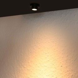 1W LED opbouwspot "CYLINDRO" plafondspot zwart 3V 3000K 1W LED opbouwspot "CYLINDRO" plafondspot zwart 3V 3000K