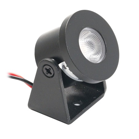 1W Mini LED Opbouwspot "Alyana" zwart 12VDC 3000K
