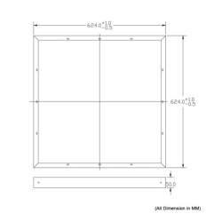 Aufputz-Rahmen für LED Panel mit Klick-System (62 cm x 62 cm) Aufputz-Rahmen für LED Panel mit Klick-System (62 cm x 62 cm)