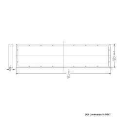 Surface-mounted frame for LED panel (120 cm x 30 cm) quick and easy assembly Surface-mounted frame for LED panel (120 cm x 30 cm) quick and easy assembly
