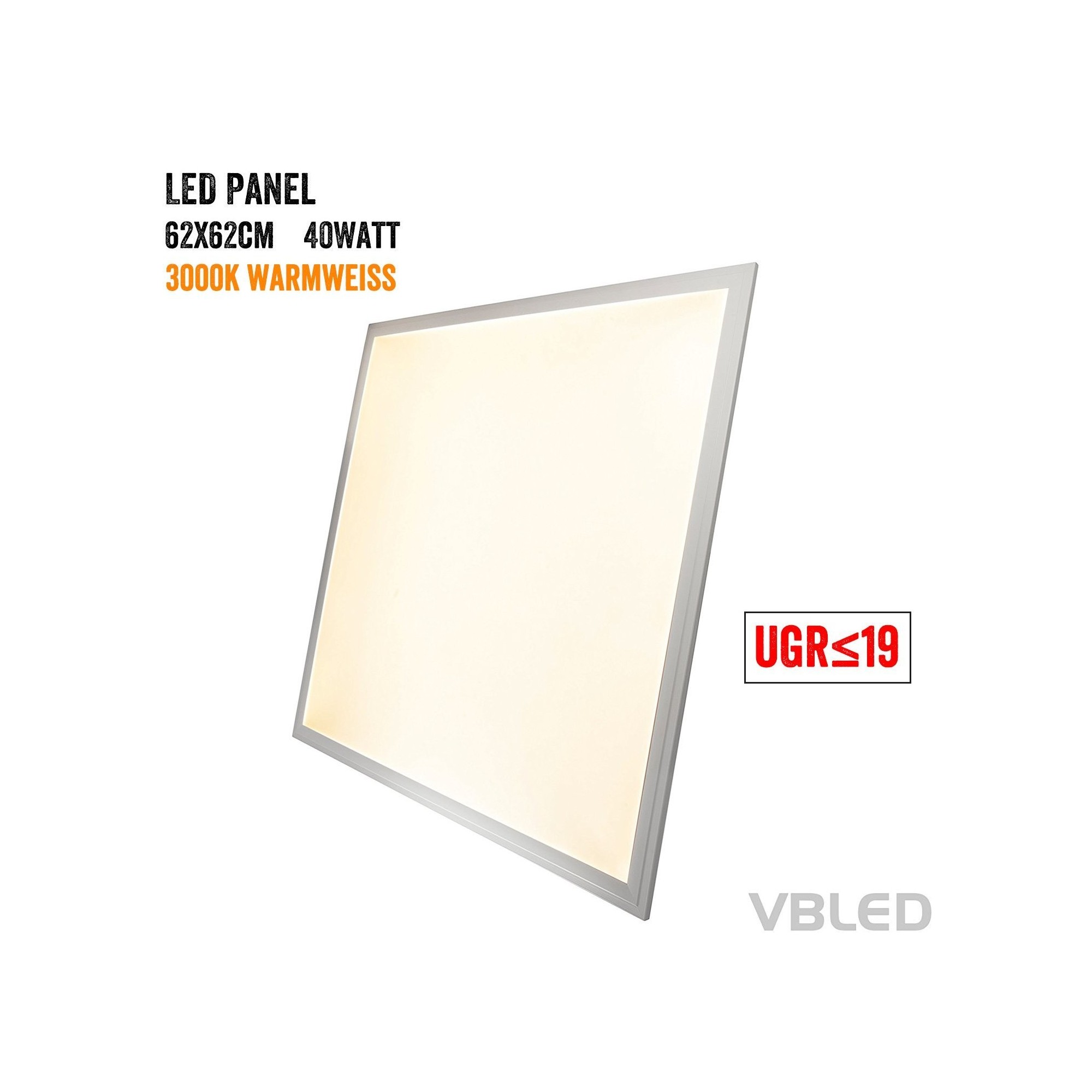 Panneau LED 620x620x11mm 40W 3000K Panneau LED 620x620x11mm 40W 3000K