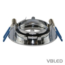 Telaio di montaggio per LED in alluminio - aspetto cromato - rotondo - lucido - girevole Telaio di montaggio per LED in alluminio - aspetto cromato - rotondo - lucido - girevole