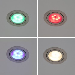Set di 3 apparecchi da incasso per mobili RGBW Set di 3 apparecchi da incasso per mobili RGBW