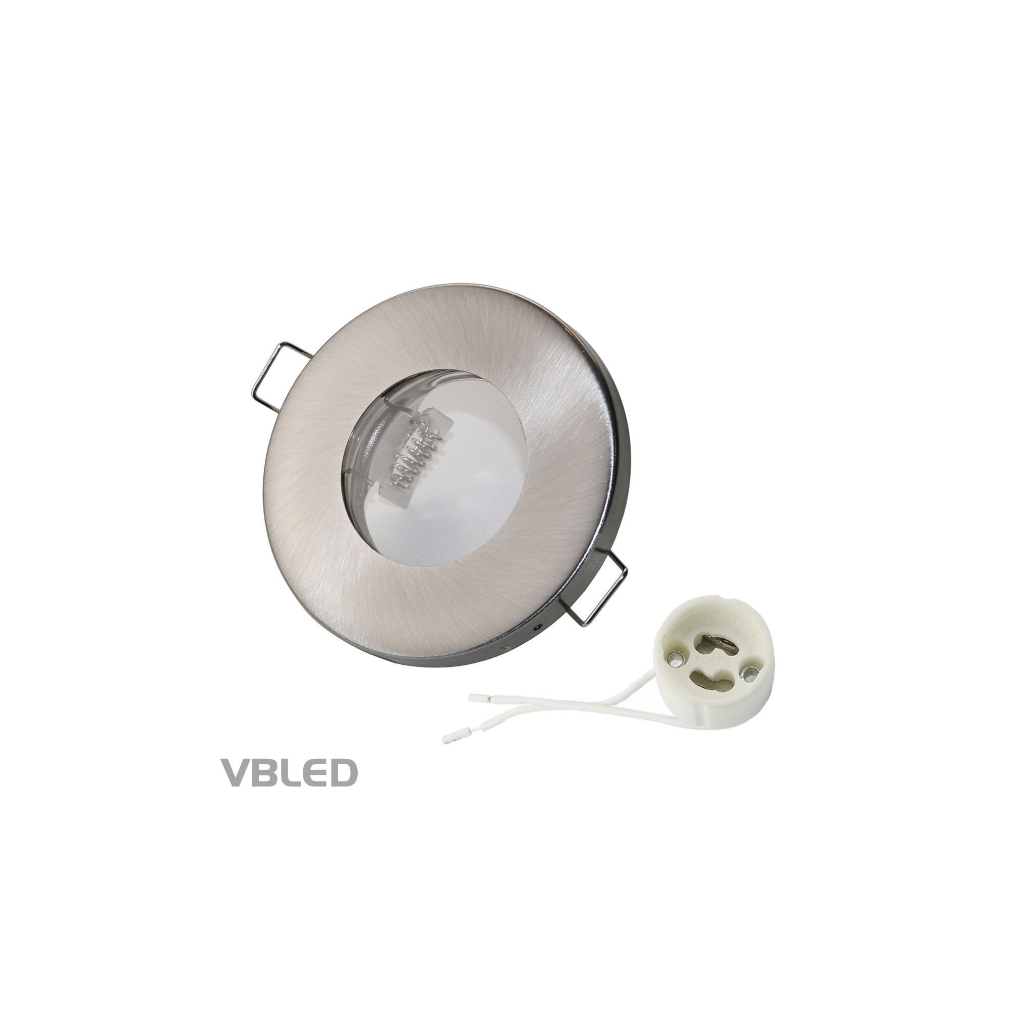 LED mounting frame - metal - Ã68mm - silver - round - NOT swivelling LED mounting frame - metal - Ã68mm - silver - round - NOT swivelling