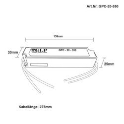 Fuente de alimentación de corriente constante 350 mA, 12-48 V CC, 16,8 vatios, IP67 Fuente de alimentación de corriente constante 350 mA, 12-48 V CC, 16,8 vatios, IP67