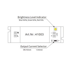 Konstantstrom-LED-Treiber 350mA / 700mA zwei Optionen, einschließlich 3-Stufen-Dimmung 10%-50%-100% Konstantstrom-LED-Treiber 350mA / 700mA zwei Optionen, einschließlich 3-Stufen-Dimmung 10%-50%-100%
