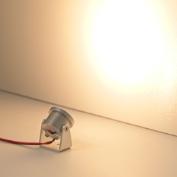 Mini spot LED 1W en saillie "Alyana" argenté 12VDC 3000K Mini spot LED 1W en saillie "Alyana" argenté 12VDC 3000K