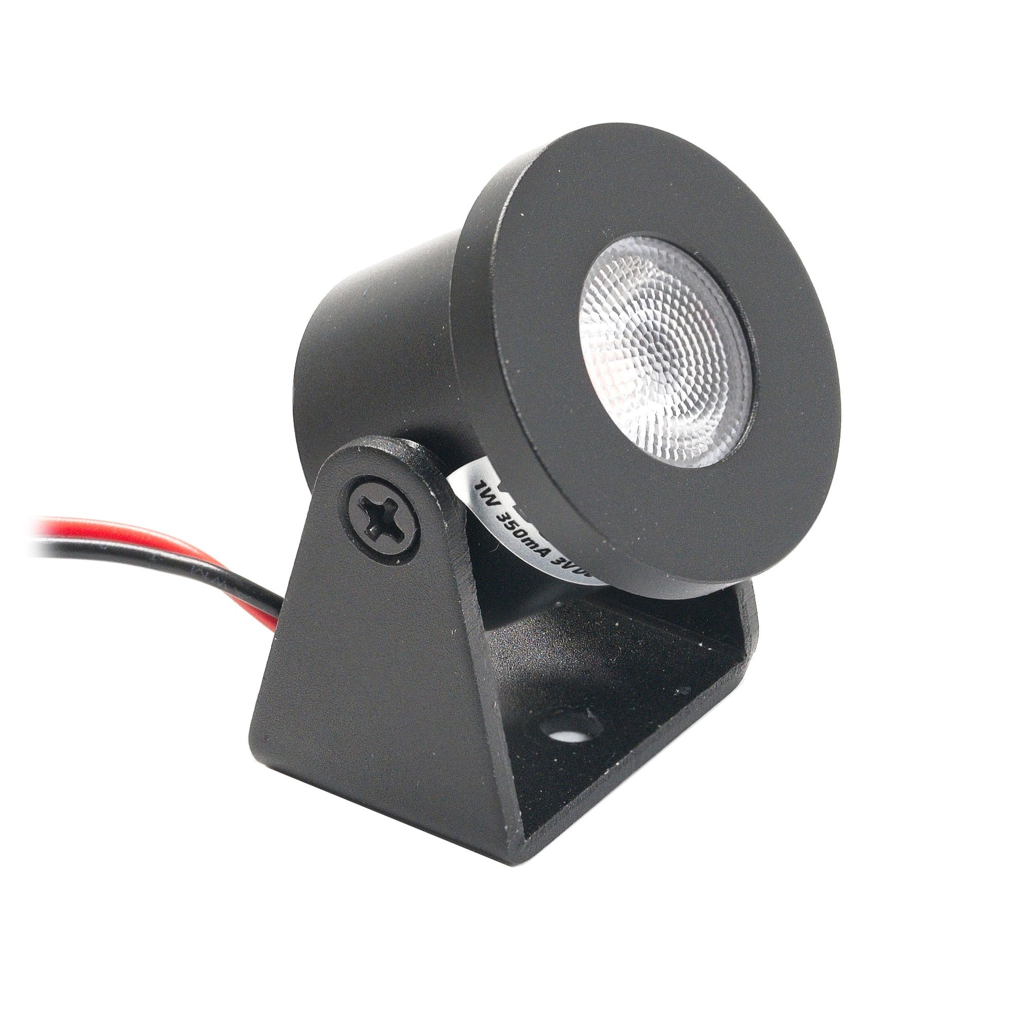 1W Mini LED Opbouwspot "Alyana" zwart 3VDC 350mA 3000K 1W Mini LED Opbouwspot "Alyana" zwart 3VDC 350mA 3000K