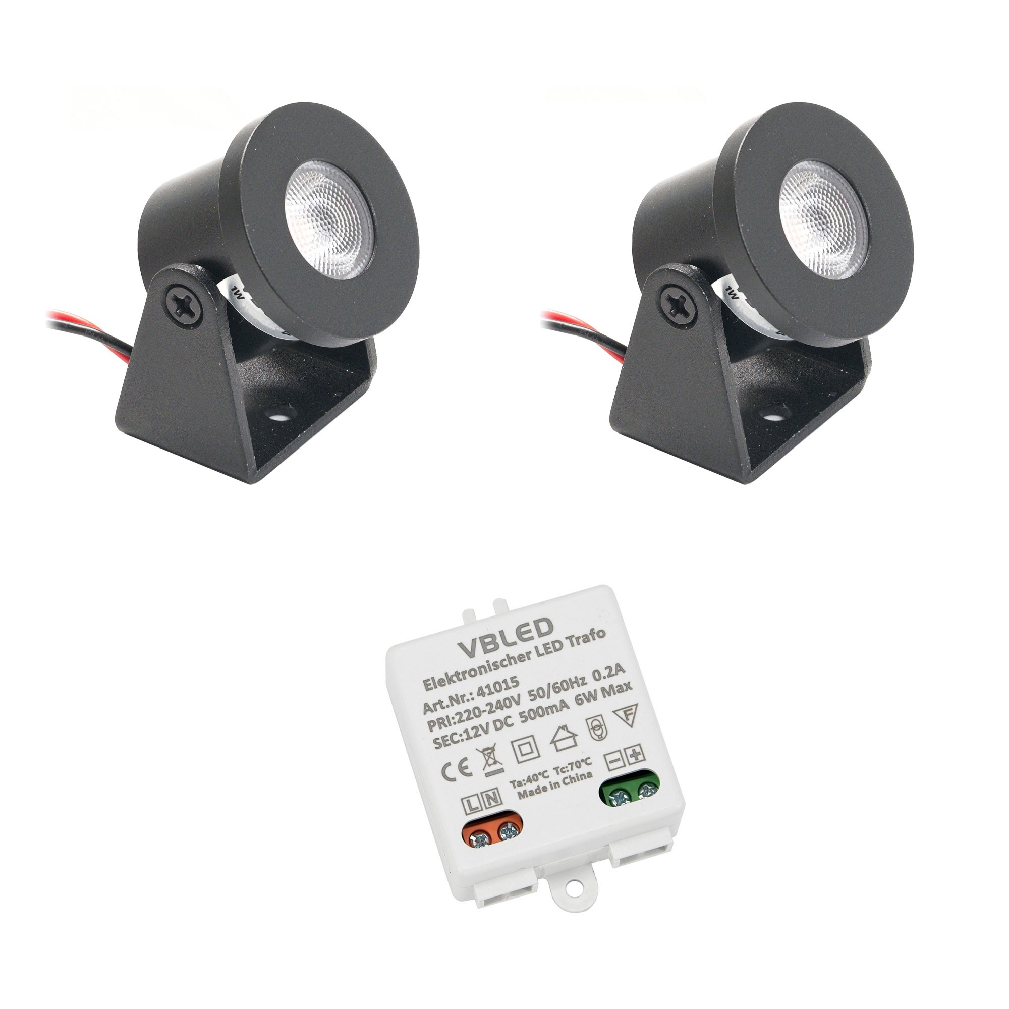 2PCS Set of 1W Mini Surface Mounted Spotlights Rotating & Swivelling with LED Driver 2PCS Set of 1W Mini Surface Mounted Spotlights Rotating & Swivelling with LED Driver