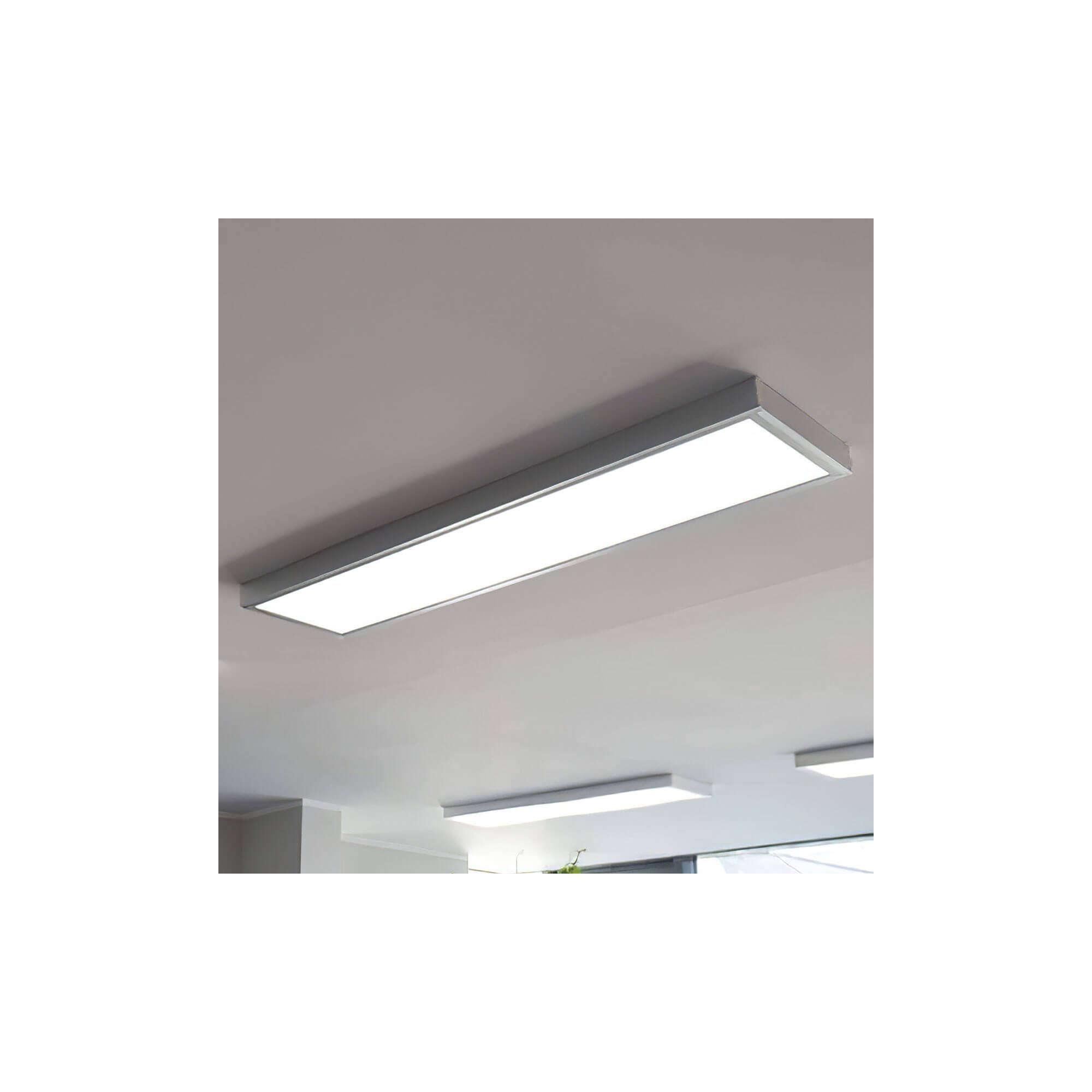 LED Panel 120 x 30 cm Dimmable Ultraslim 36W 4000 K Including White Surface-Mounted Frame LED Panel 120 x 30 cm Dimmable Ultraslim 36W 4000 K Including White Surface-Mounted Frame