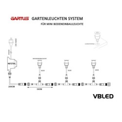 Mini terrasverlichting Inbouw vloerlamp incl. voedingseenheid en kabel (set van 3) Mini terrasverlichting Inbouw vloerlamp incl. voedingseenheid en kabel (set van 3)