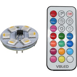 LED Leuchtmittel RGB+WW Stiftsockellampe SET inkl. IR Fernbedienung  - G4 - 0,8W LED Leuchtmittel RGB+WW Stiftsockellampe SET inkl. IR Fernbedienung  - G4 - 0,8W