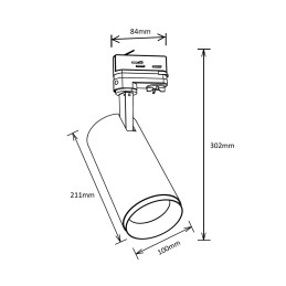 Verstellbarer blendfreier COB LED Schienenstrahler – 4000K, 60° Abstrahlwinkel, 4000lm, weißes Gehäuse Verstellbarer blendfreier COB LED Schienenstrahler – 4000K, 60° Abstrahlwinkel, 4000lm, weißes Gehäuse