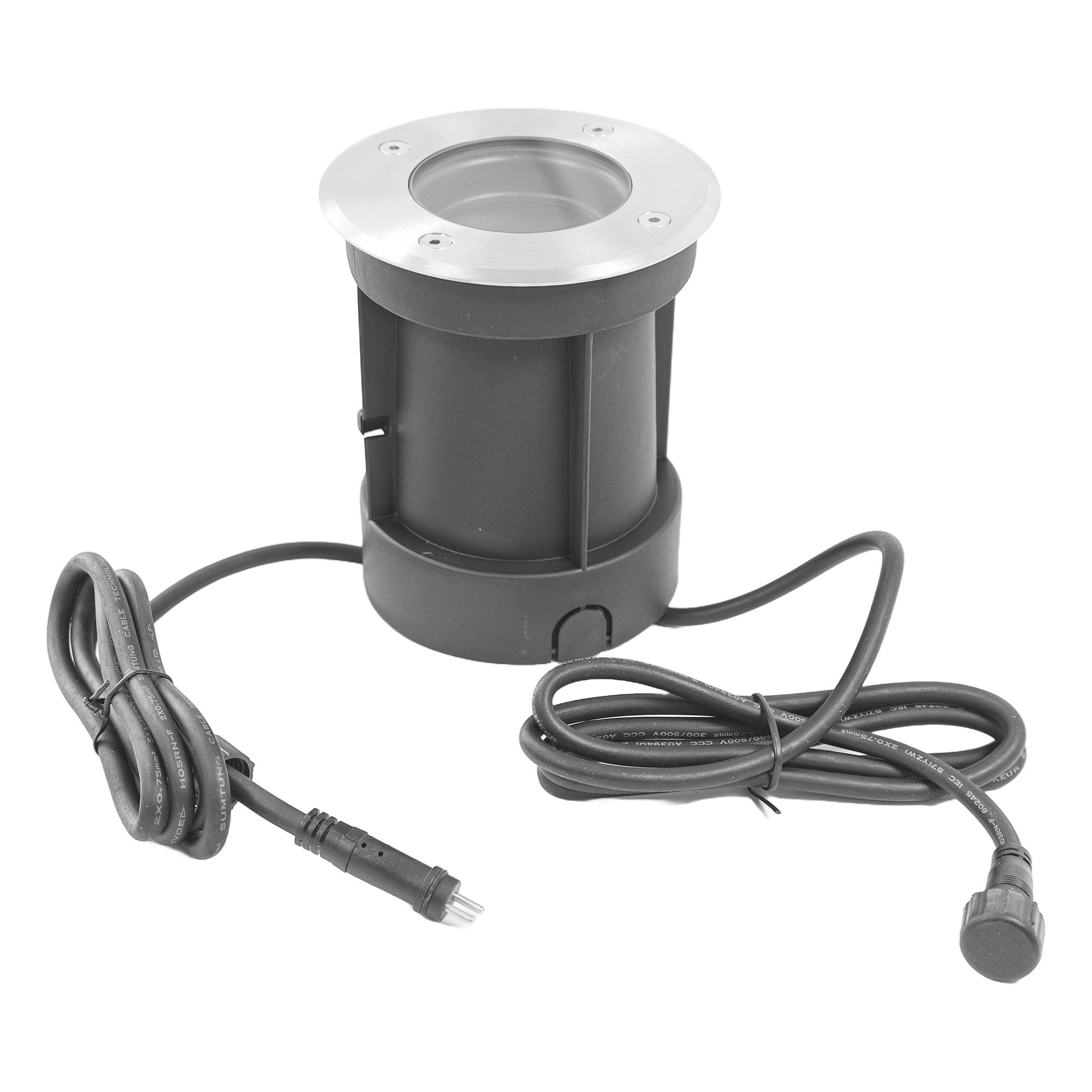 IP67 In-Ground Light 12V AC – Swiveling GU5.3/MR16 Socket, Stainless Steel Cover, Bulb Not Included IP67 In-Ground Light 12V AC – Swiveling GU5.3/MR16 Socket, Stainless Steel Cover, Bulb Not Included