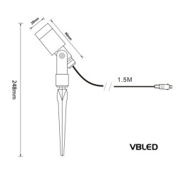 Set de 3 spots de jardin LED "Flavius" 3000K Variateur à 3 niveaux 1W, 2W, 3W Set de 3 spots de jardin LED "Flavius" 3000K Variateur à 3 niveaux 1W, 2W, 3W