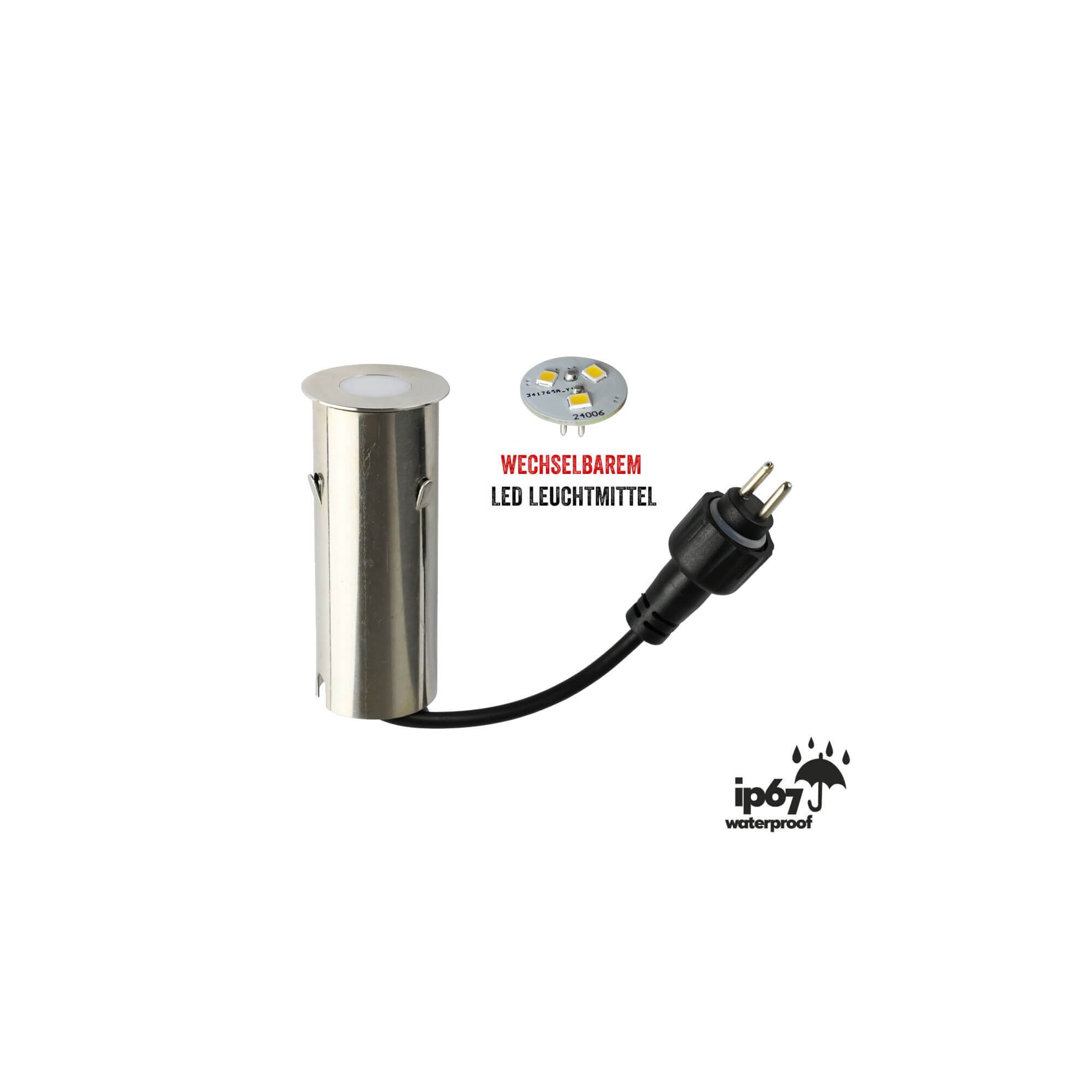 Celino" recessed floor luminaire 3-KIT twilight sensor /12V incl. light source (replaceable), transformer & conn Celino" recessed floor luminaire 3-KIT twilight sensor /12V incl. light source (replaceable), transformer & conn