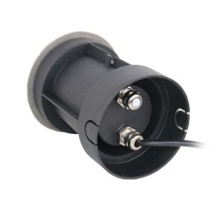 Spot encastré de sol LED avec douille orientable, ampoule 5,5W et connecteur de câble à 3 voies Spot encastré de sol LED avec douille orientable, ampoule 5,5W et connecteur de câble à 3 voies