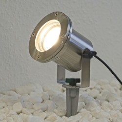 Juego de 3 luces LED para estanque / luz para estanque de jardín 12V, de acero inoxidable IP68 con bombilla RGBW MR16 y transfor Juego de 3 luces LED para estanque / luz para estanque de jardín 12V, de acero inoxidable IP68 con bombilla RGBW MR16 y transfor