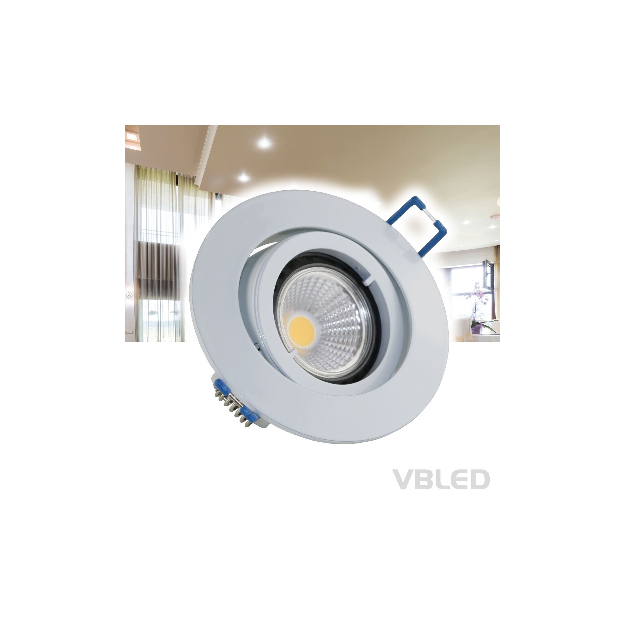 Foco empotrable LED de aluminio / blanco / redondo / incl. LED de 3,5 W Foco empotrable LED de aluminio / blanco / redondo / incl. LED de 3,5 W