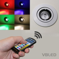 LED Einbaustrahler Set mit 7W RGB+W Leuchtmittel LED Einbaustrahler Set mit 7W RGB+W Leuchtmittel