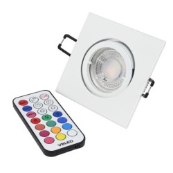 Set di faretti da incasso con illuminazione spot 7W RGB+W, 12V AC/DC Set di faretti da incasso con illuminazione spot 7W RGB+W, 12V AC/DC